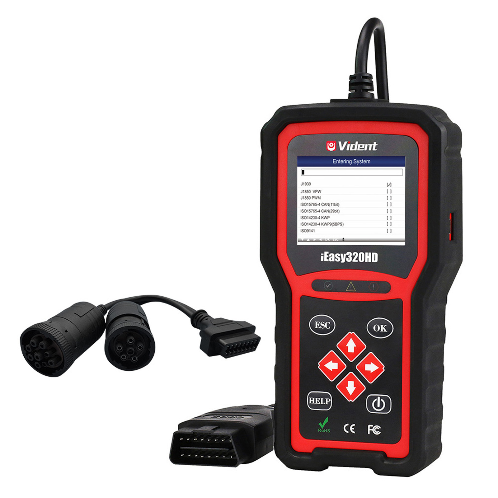 OBD Truck Scan Tool 24V Diesel Diagnostic Scanner 9Pins 6Pins OBD2